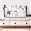 Outdoor TV Cover for 70-75 Inch TV, Waterproof & Dustproof TV Screen Protector Weatherproof Summer Ocean Sea Turtle Seahorse Jellyfish Coral Texture TV Cover with Pocket for Outside Flat Screen TV view 4