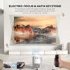 [Electric Focus & Auto Keystone] Mini Projector With WiFi And Bluetooth, ONOAYO GivingYou AY2Pro Portable Projector 550 ANSI, Ultra Low Noise & Lens Cap Dustproof, Outdoor Projector For Phone/Laptop view 3