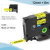 POPOBUY TZ TZe 12mm 0.47 Laminated Yellow Tape Compatible for Ptouch TZ631 TZ-631 TZe-631 TZe631 Label Tape for PTD210 PTD400 PTD220 PTH110 Label Maker, 10 Pack Black on Yellow view 2