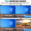 Zunate DisplayPort KVM Switch Dual Monitor, 8K KVM Switch 2 Monitors 2 Computers DisplayPort, USB 2.0 Port 2 in 2 Out DisplayPort,1.4 Dual Monitor KVM Switch view 2