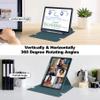 Protective Tablet PC Case Clear Back Case Compatible with Samsung Galaxy TAB S6 Lite SM-P610/P615 with Pen Holder, 360 Degree Swivel Stand Folio Flip Smart Tablet Cover Auto Sleep/Wake Tablet Case ( C view 2