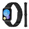 AsohsEN Metal Bands Compatible with Xiaomi Mi Band 8 Pro, Adjustable Metal Sports Strap Replacement Wristband, Black view 2