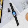 AsohsEN Metal Bands Compatible with Xiaomi Mi Band 8 Pro, Adjustable Metal Sports Strap Replacement Wristband, Black view 4