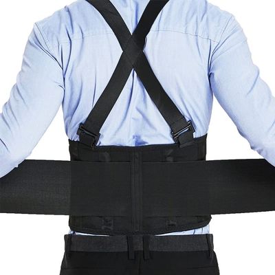 xinrishe Adjustable Waist Support Belt Working Lumbar Lower Back Brace Support Belt Back Pain Relief, Injury Recovery, Heavy Lifting Support, Back Brace With Suspenders (Color : Black, Size : Small)