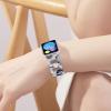 AsohsEN Resin bands Compatible with Xiaomi Mi Band 8 Pro Band,Adjustable Breathable sport Replacement Wristband Compatible with Xiaomi Mi Band 8 Pro bands for women men (Flower Cow) view 4
