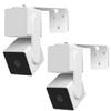 2Pack Adhesive Metal Wall Mount Bracket, Compatible with Wyze Cam Pan V3/V2, Google Nest Cam, Eufy Security Solo Indoor Cam E220/P24, Blink Mini Pan Tilt Cam, No Drilling VHB Stick On or Screw Install view 1