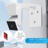2Pack Adhesive Metal Wall Mount Bracket, Compatible with Wyze Cam Pan V3/V2, Google Nest Cam, Eufy Security Solo Indoor Cam E220/P24, Blink Mini Pan Tilt Cam, No Drilling VHB Stick On or Screw Install view 4