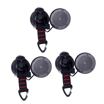 BIUDECO 3pcs Sucker Hooks for Car Tent Camping Fixing Hooks Wall Mount Suction Cup Eco-Friendly No Versatile