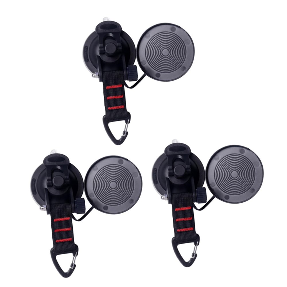 BIUDECO 3pcs Sucker Hooks for Car Tent Camping Fixing Hooks Wall Mount Suction Cup Eco-Friendly No Versatile