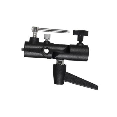 Gadpiparty H Type Umbrella Swivel Holder for Flash Light Sturdy Metal Bracket with Screws for Photography Lighting Stands Durable and Secure Camera Accessory