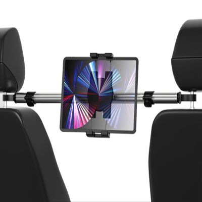 YOOZ Car Headrest Tablet Mount, Car Backseat iPad Holder for Kids [Adjustable 360 Rotation] Between Seats Tablet Stand for 4-12.9" Devices, iPad Pro Air Mini, Galaxy Tabs, Fire, iPhone Series