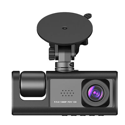 Hubceuo 3 Channel Car DVR Camera 1080P Dash Camera with IR Night Vision, Loop Recording, Parking Monitor
