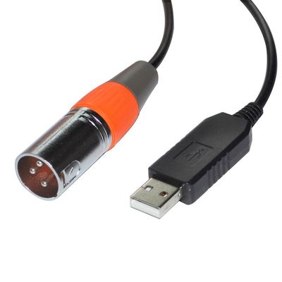 AMNOUR FTDI FT232RL USB to XLR 3 pin Male Adapter Converter RS485 Serial Cable, for Audio Processing, no Recording Function(5M,Color B)