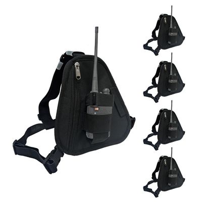 JoyRole Universal Radio Chest Harness Shoulder Radio Holster Chest Pack Pouch Radio Holster for Baofeng UV5R Kenwood Motorola DEP450 Walkie Talkie 5Packs