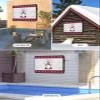 SEVENBABU Outdoor TV Cover 30"-32" - 600D Waterproof TV Cover Weatherproof TV Screen Protector Dustproof Independence Day 4th of July Patriotic Gnome Stars Rustic Wooden Plank TV Display Protector view 4