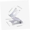 ETHZZLE Phone Holder with Sturdy Base Desktop Bracket for Smartphones and Tablets Ergonomic Design for Use Silver Color Portable and Compact view 2