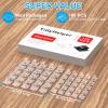 100 PCS Outdoor Light Clips Clear (Small & Large), Adhesive Cable Clips for Wall Wire Holder Cable Management Cord Organizer, Christmas Light Hooks for LED String Lights, Car Dash Cam, Extension Cord view 2