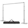 10x10 Pipe and Drape Stand Kit, Heavy Duty Backdrop Stand Adjustable, Sturdy Metal Back Drop Decoration Frame with Flat Base for Parties, Flower Wall, Wedding, Event,Trade Shows, Photo Shoot view 1