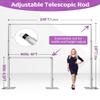 10x10 Pipe and Drape Stand Kit, Heavy Duty Backdrop Stand Adjustable, Sturdy Metal Back Drop Decoration Frame with Flat Base for Parties, Flower Wall, Wedding, Event,Trade Shows, Photo Shoot view 2
