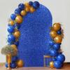 Bling Royal Blue Arch Cover, 6 FT Sequin & Fabric Arch Backdrop Round Top Chiara Backdrop Stand Covers for Birthday Party Ceremony Baby Shower Banquet Decoration view 1