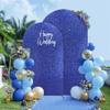 Bling Royal Blue Arch Cover, 6 FT Sequin & Fabric Arch Backdrop Round Top Chiara Backdrop Stand Covers for Birthday Party Ceremony Baby Shower Banquet Decoration view 2