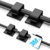 100 PCS Adhesive Cable Clips Black (Small & Large), Upgraded Wire Holder for Wall Cord Organizer Cable Management Under Desk, Outdoor Light Clips Hooks for LED, Car Dash Cam, HDMI, Extension Cord view 1