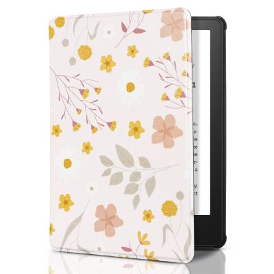 CoBak Clear Case & Hand Strap for Ebook 11th Gen 2021-Lightweight Scratch-Proof Silicone Back Cover.Pastel Daisy-15-2402190954-T