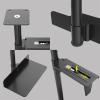 FEELIN Computer Tower Stand Metallic Paint CPU Holder Under Desk Mount Hanging PC Mount with 360 Swivel Heavy Duty Adjustable CPU Case Holder Pc Stand (Color : B) view 3