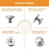 GERRIT Stainless Steel Drawer Knobs, 8pcs Self-Stick Instant Cabinet Handle Pulls, 0.9Inch Adhesive Sliding Door Stick On Handle with Screws for Glass Cabinet Cupboard Drawer (Brushed Silver) view 4
