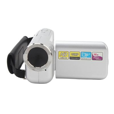 Kids Video Camera Camcorder, 16MP 1080P 16X Camera Recorder with 2 inch Color Display Screen, Vlogging Camera with Strap, Birthday Idea for Kids (Silver)