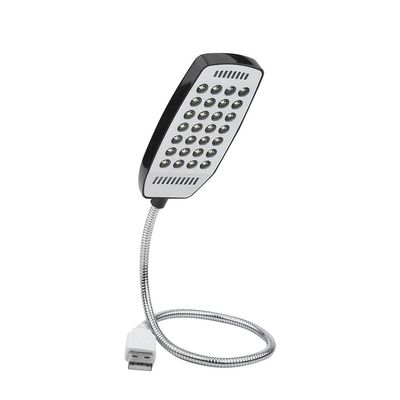 Gavigain 5V Flexible Gooseneck L:amp, Mini USB Charging 28 LED Portable Reading Light Computer Lamp with Switch (Black)