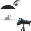 Camera Rain Cover + Upgrade Camera Hot Shoe Umbrella: Camera Rain Cover with Camera Rain Umbrella with Height Adjustable Design & Cold Shoe Mount view 1