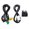 KELFEEAO USB AUX Car Switch USB Wire Cable Adapter Socket with AUX Connecting Cable for 3 5 Series E87 E90 E91 E92 X5 X6 view 1