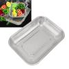 Rectangular Stainless Steel Vegetable Filter Basket, Metal Mesh Fruit Colander Strainer Kitchen Food Washing Basket Drain Bowls (L) view 3