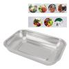 Rectangular Stainless Steel Vegetable Filter Basket, Metal Mesh Fruit Colander Strainer Kitchen Food Washing Basket Drain Bowls (L) view 4