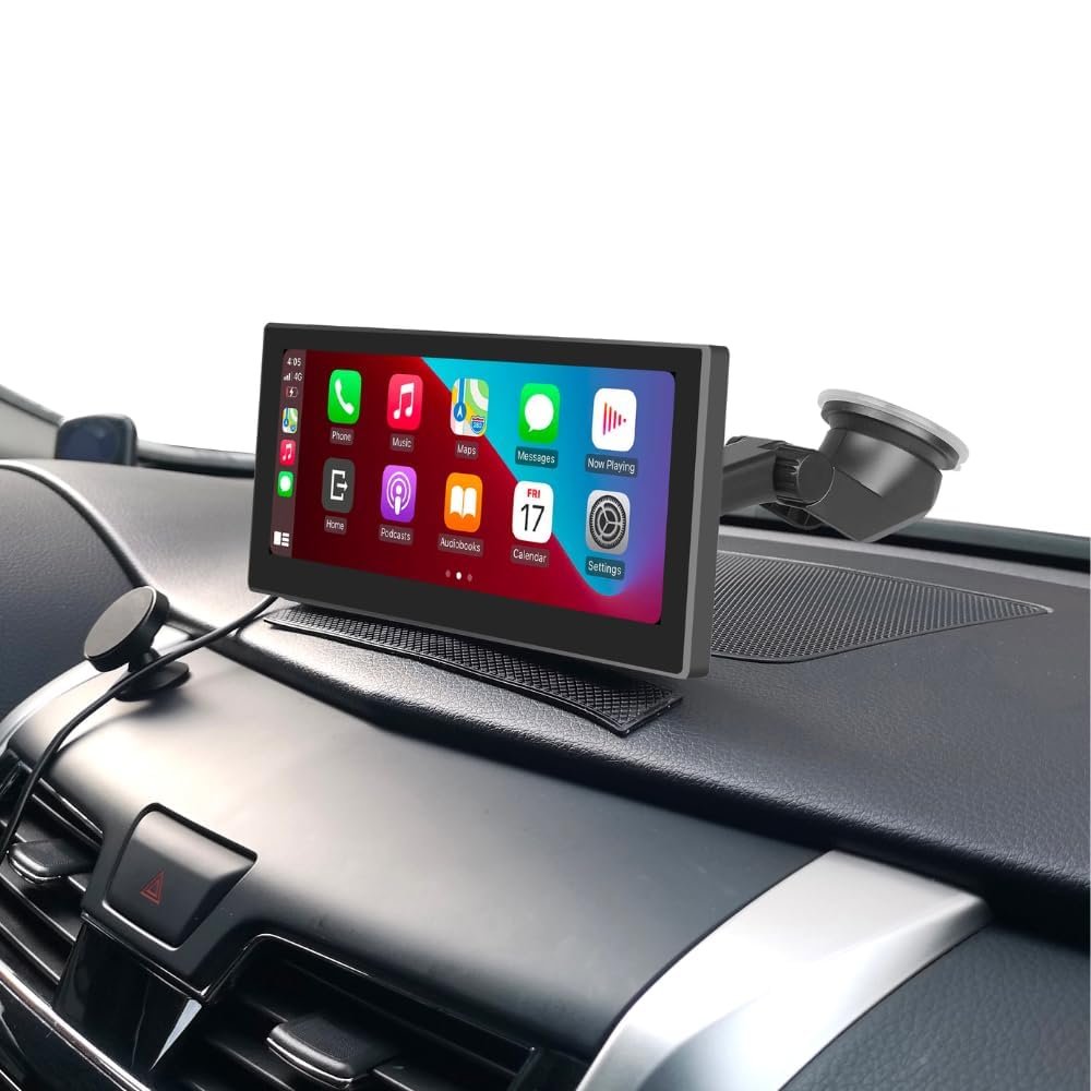 8.8 Portable Standalone Wireless CarPlay Wireless Android Auto Bluetooth Screen Stereo, Plug N Play Mirror Link Upgrade - Suitable for any Car