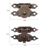 FVJKNWTY 10Pcs Household Box Latch Hasps Antique Iron Jewelry Padlock Hasp Locked Wooden Wine Gift Box Handbag Buckle Multifunction Hardware Accessories (Color : 30x18mm) view 3
