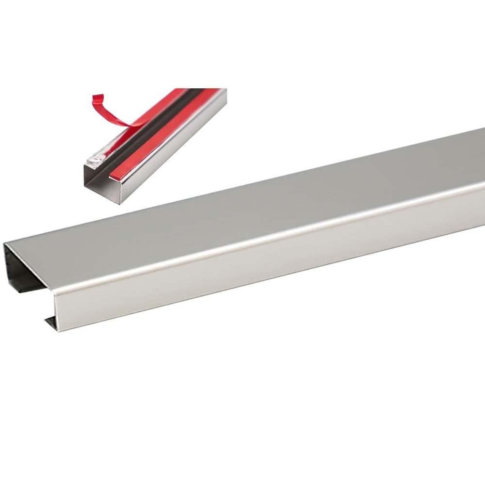HAIXHX Sturdy Stainless Steel Cable Trunking, Self Adhesive Cable Raceway Cord Cover/Wires Management Kit/Metal Cable Raceway for Home Office Warehouse Wall, Anti-Stomping (Size : White-2m-50x25mm)