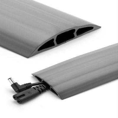 Bates- Floor Cord Cover, 10ft Cable Cover, Grey, Extension Cord Cover Floor, Cord Protector, Floor Cable Cover, Cord Hider Floor, Cable Cover Floor, Cable Floor Cover, Cable Covers for Cords