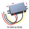 12V24V to 5V 3A DC DC Power Supply Module Buck Step Down Converter for Mini USB USB Adapter Micro USB Adapter Car Male Female (Color : 7-50V-5V2A) view 2