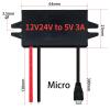12V24V to 5V 3A Buck DC DC Step Down Converter Power Supply Module for USB Adapter Mini USB Micro USB Car Male Female (Color : Micro, Size : 12V24V_5V3A) view 2