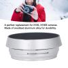 49mm Lens Hood, Aluminum Silver Matte Camera Lens Hood Shade with Adapter Ring, 49mm Lens Hood for X100 X100S Camera view 2