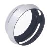 49mm Lens Hood, Aluminum Silver Matte Camera Lens Hood Shade with Adapter Ring, 49mm Lens Hood for X100 X100S Camera view 4