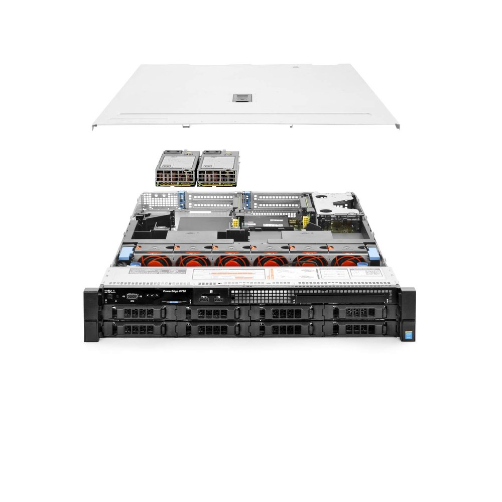 Dell PowerEdge R730 Server 2X E5-2620v3 2.40Ghz 12-Core 128GB RAM 8X Caddies (Renewed)