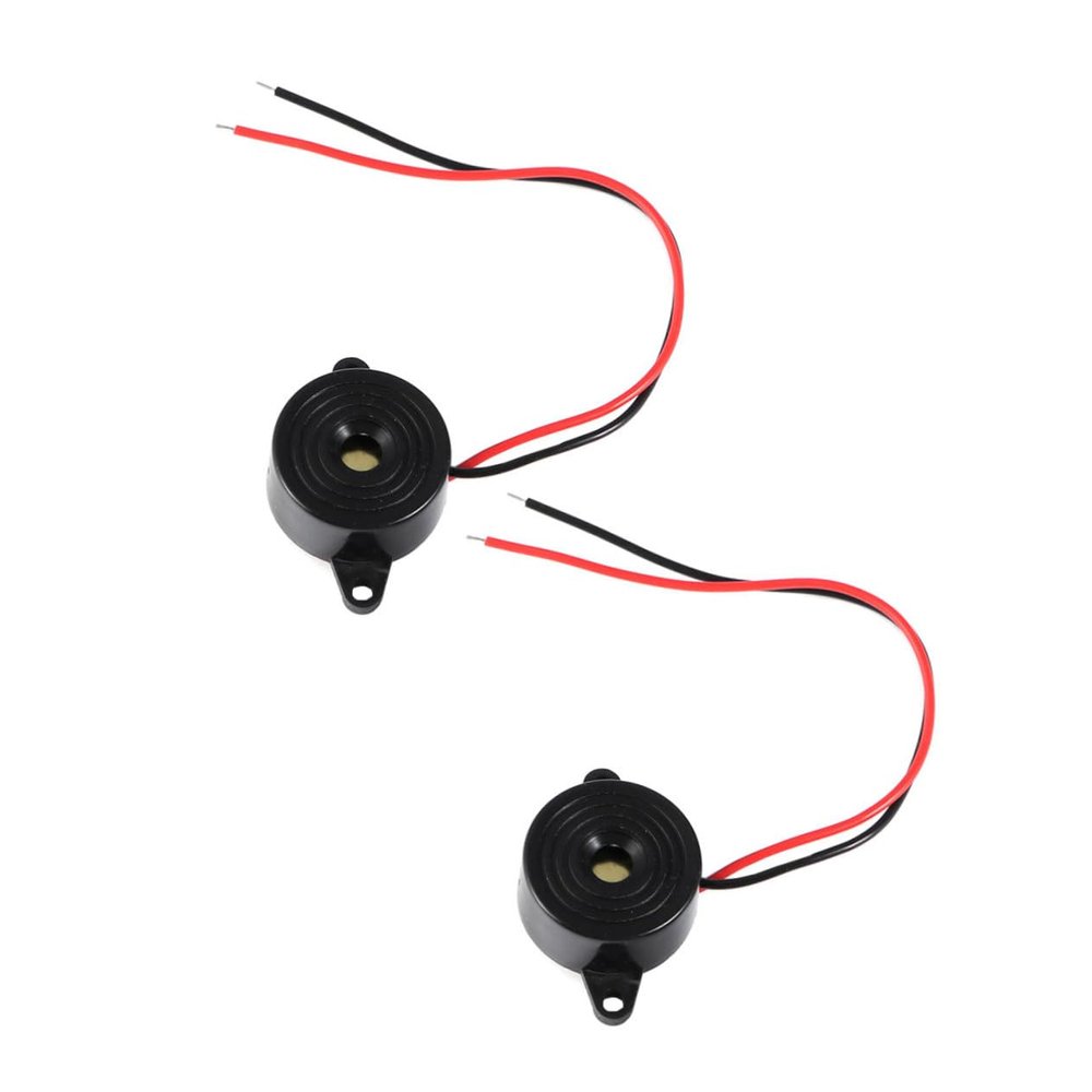 Hoement 2pcs Piezo 3-24v 85db Enclosed Electric with Wires Motion Detector Alarm Chime