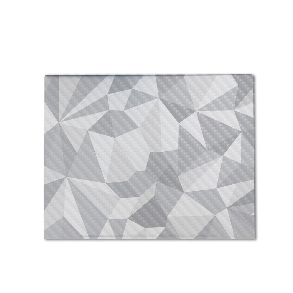 Carbon Fiber Gaming Skin Compatible with HP Envy x360 16 (2023) - Gray Polygon - Premium 3M Vinyl Protective Wrap Decal Cover - Easy to Apply | Crafted in The USA by MightySkins