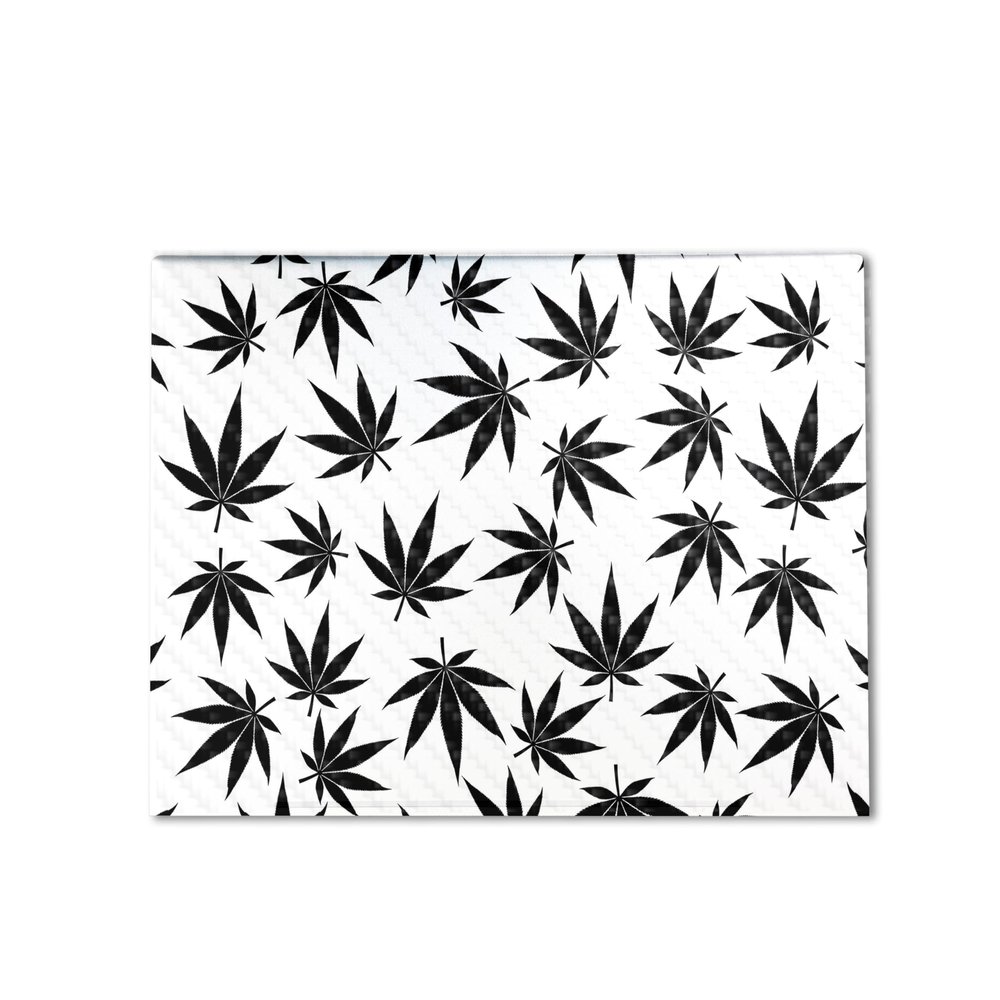 Carbon Fiber Gaming Skin Compatible with HP Envy x360 16 (2023) - Pot Leaves Black - Premium 3M Vinyl Protective Wrap Decal Cover - Easy to Apply | Crafted in The USA by MightySkins
