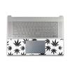 Carbon Fiber Gaming Skin Compatible with HP Envy x360 16 (2023) - Pot Leaves Black - Premium 3M Vinyl Protective Wrap Decal Cover - Easy to Apply | Crafted in The USA by MightySkins view 2