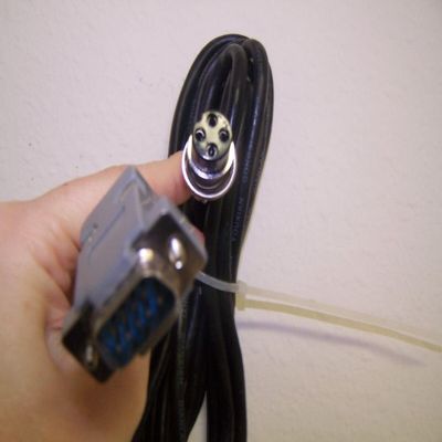 MNM Scales Replacement MNM-102E Cable for Floor Scales 9-PIN RS232 to 1/2" 4 PIN Round Connector
