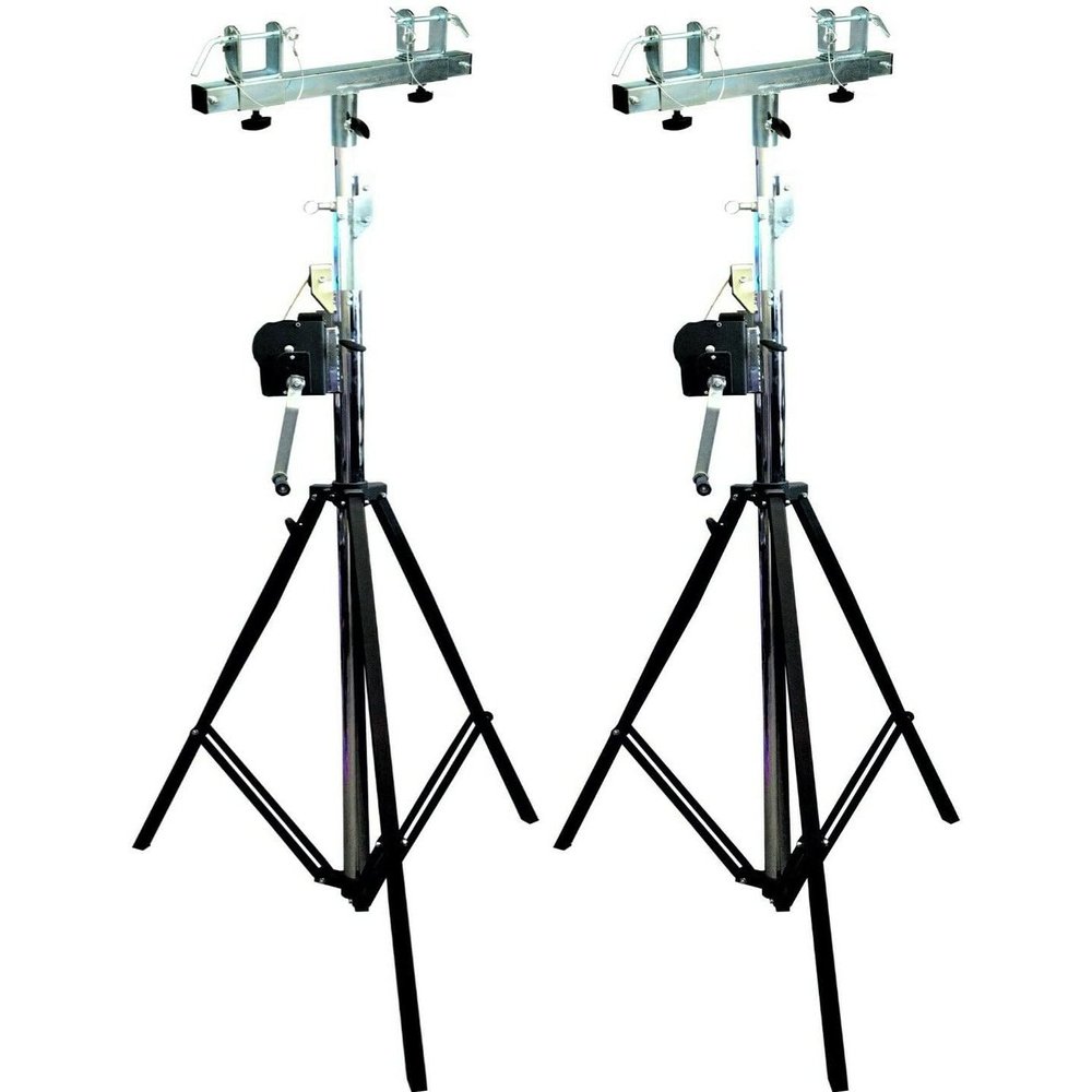 Mr. Dj (2) USA ST200 & SBC250 Crank Light Stand Pro Lighting 10 Foot Crank Light Stand & Square Truss T-Bar Adapter